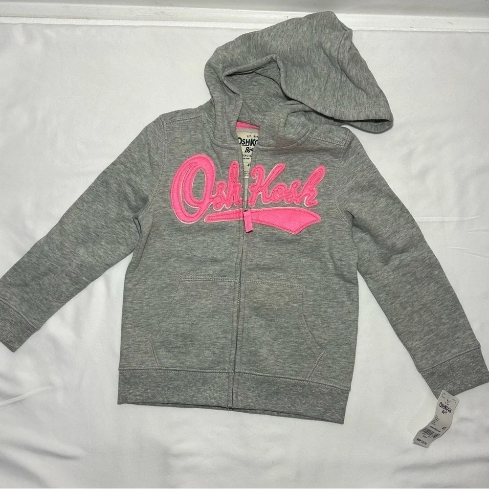 OshKosh B'Gosh Girls‎ Full Zip Logo Hoodie Size 4T
